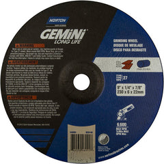 9″ × 1/4″ × 7/8″ Gemini Non-Woven Depressed Center Wheel Type 27 20 Case - Makers Industrial Supply