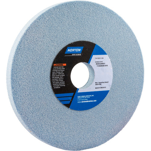 ‎7″ × 1/2″ × 1-1/4″ Gemini Toolroom Wheel Type 01 Straight 60 Grit Aluminum Oxide - Makers Industrial Supply