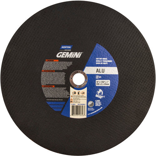 14″ × 7/64″ × 1″ Gemini Chopsaw Type 01 Straight Cut-Off Wheel Aluminum Oxide - Makers Industrial Supply