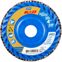 ‎4-1/2 × 7/8″ Blaze Plastic Flat Flap Disc Type 27 40 Grit R980P Premium Ceramic Alumina - Makers Industrial Supply