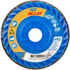 ‎4-1/2 × 7/8″ Blaze Plastic Flat Flap Disc Type 27 120 Grit R980P Premium Ceramic Alumina - Makers Industrial Supply