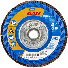 ‎4-1/2 × 5/8 - 11″ Blaze Plastic Flat Flap Disc Type 27 120 Grit R980P Premium Ceramic Alumina - Makers Industrial Supply