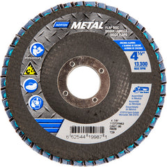 ‎4-1/2 × 7/8″ Metal Fiberglass Conical Flap Disc Type 29 80 Grit R828T Zirconia Alumina - Makers Industrial Supply