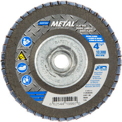 ‎4-1/2 × 5/8 - 11″ Metal Fiberglass Conical Flap Disc Type 29 80 Grit R828T Zirconia Alumina - Makers Industrial Supply