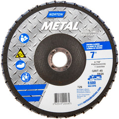 7″ × 1/4″ × 7/8″ Metal Flap Disc Type 29 Conical 40 Grit Zirconia Alumina - Makers Industrial Supply