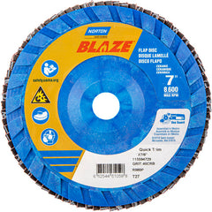 7 × 7/8″ Blaze Plastic Flat Flap Disc Type 27 40 Grit R980P Premium Ceramic Alumina - Makers Industrial Supply