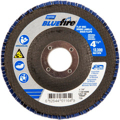 ‎4-1/2 × 7/8″ BlueFire Fiberglass Conical Flap Disc Type 29 P80 Grit R884P Ceramic Alumina - Makers Industrial Supply