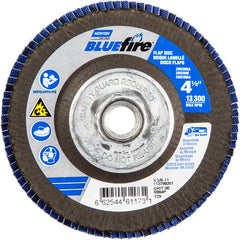 ‎4-1/2 × 5/8 - 11″ BlueFire Fiberglass Conical Flap Disc Type 29 P80 Grit R884P Ceramic Alumina - Makers Industrial Supply