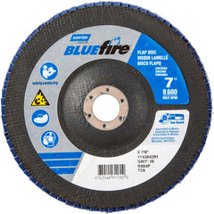 7″ × 1/4″ × 7/8″ NorZon BlueFire R884 Flap Disc Type 29 Conical 36 Grit - Makers Industrial Supply