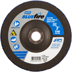 7″ × 1/4″ × 7/8″ NorZon BlueFire R884 Flap Disc Type 29 Conical 60 Grit - Makers Industrial Supply