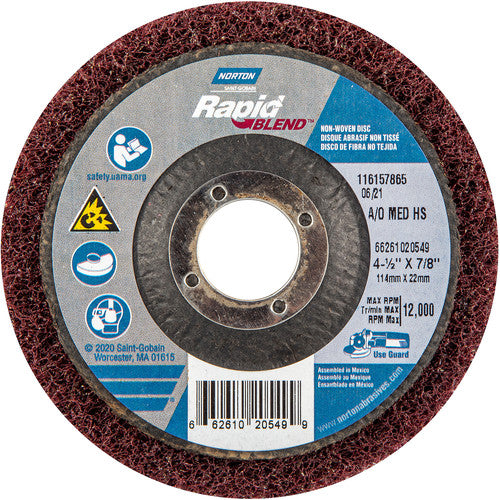 ‎4-1/2″ × 7/8″ Rapid Prep Depressed Center Finishing Wheel 150-180 Grit Aluminum Oxide - Makers Industrial Supply