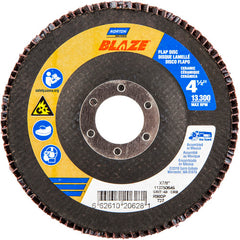 ‎4-1/2 × 7/8″ Blaze Fiberglass HD Flat Flap Disc Type 27 40 Grit R980P Premium Ceramic Alumina - Makers Industrial Supply