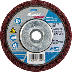 ‎4-1/2″ × 5/8″-11 Rapid Prep Depressed Center Finishing Wheel 150-180 Grit Aluminum Oxide - Makers Industrial Supply