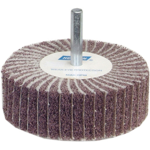 2″ × 1″ × 1/4″ Interleaf Non-Woven Flap Wheel 60 Grit Aluminum Oxide - Makers Industrial Supply