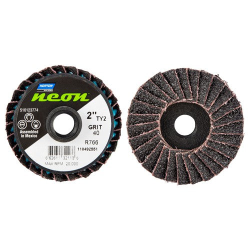 2″ 40 Grit Type TS Blend Neon Mini Flap Disc - Makers Industrial Supply