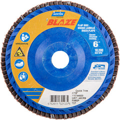 6 × 7/8″ Blaze Plastic Flat Flap Disc Type 27 40 Grit R980P Premium Ceramic Alumina - Makers Industrial Supply