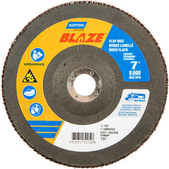 7 × 7/8″ Blaze Fiberglass HD Flat Flap Disc Type 27 60 Grit R980P Premium Ceramic Alumina - Makers Industrial Supply