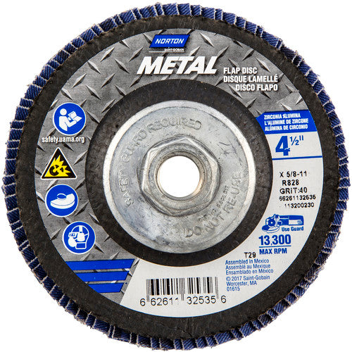 ‎4-1/2″ × 5/8″-11 40 Grit Type 29 Flap Disc - Makers Industrial Supply