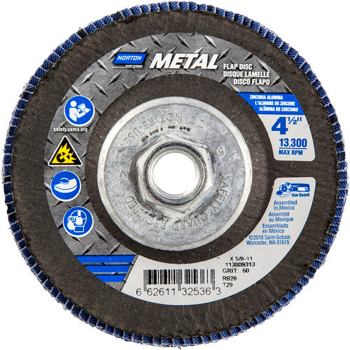 ‎4-1/2″ × 5/8″-11 60 Grit Type 29 Flap Disc - Makers Industrial Supply