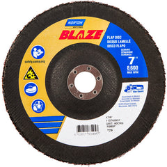 7 × 7/8″ Blaze Fiberglass Conical Flap Disc Type 29 40 Grit R980P Premium Ceramic Alumina - Makers Industrial Supply