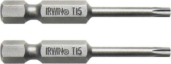 Irwin - 3 Piece, Torx Handle, Power Bit Set - 0.05 to 1/4" Hex, 1/4" Hex Drive - Makers Industrial Supply