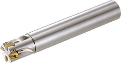 Kyocera - 3/4" Cut Diam, 6mm Max Depth of Cut, 3/4" Shank Diam, 5-1/2" OAL, Indexable Square Shoulder End Mill - BDMT0703... Inserts, Cylindrical Shank, 90° Lead Angle, Through Coolant, Series MECX - Makers Industrial Supply