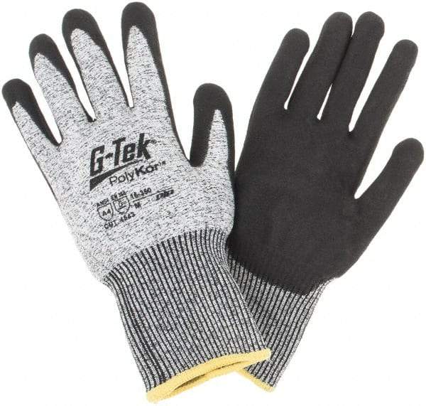 PIP - Size M, ANSI Cut Lvl A4, Cut Resistant Gloves - Palm & Fingers Coated, Salt & Pepper - Makers Industrial Supply