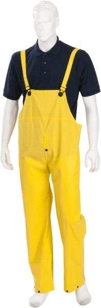 MCR Safety - Size 4XL, Yellow, Rain Overall - Snap Ankle, Take Up Snaps Wrist - Makers Industrial Supply