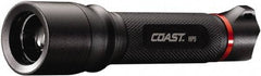 Coast Cutlery - White LED Bulb, 121 Lumens, Industrial/Tactical Flashlight - Black Aluminum Body, 1 AA Alkaline Battery Included - Makers Industrial Supply