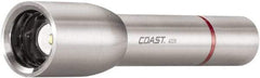 Coast Cutlery - White LED Bulb, 340 Lumens, Industrial/Tactical Flashlight - Silver Stainless Steel Body, 3 AA Batteries Included - Makers Industrial Supply