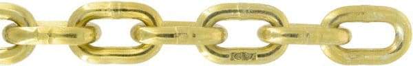 Value Collection - 1/4" Welded Steel Chain - 3,150 Lb Capacity, Grade 70, Yellow Chromate Zinc Finish - Makers Industrial Supply