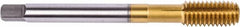 Union Butterfield - 3/8-16 UNC 2B Modified Bottoming Thread Forming Tap - Powdered Metal High Speed Steel, TiN Finish, 3.937" OAL, 0.866" Thread Length, Right Hand Thread, Series 1681AP - Makers Industrial Supply