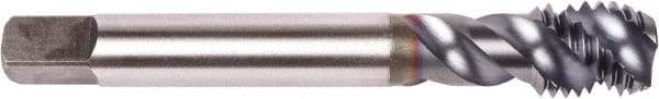 Union Butterfield - 3/4-10 UNC 3 Flute 2B Modified Bottoming Spiral Flute Tap - Powdered Metal, TiCN Finish, 4.921" OAL, Right Hand Flute, Right Hand Thread, Series 1676AP - Makers Industrial Supply