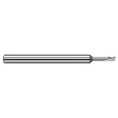 Harvey Tool - 0.9mm, 0.053" LOC, 1/8" Shank Diam, 2-1/2" OAL, 3 Flute Solid Carbide Square End Mill - Exact Industrial Supply