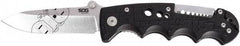 SOG Specialty Knives - 3-13/32" Blade, Straight Clip Point Folding Knife - 4.1" Closed Length, Glass-Filled Nylon - Makers Industrial Supply