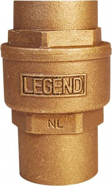 Legend Valve - 1-1/2" Lead Free Bronze Check Valve - Inline, C x C Sweat, 250 WOG - Makers Industrial Supply