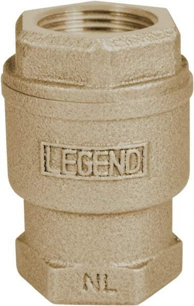 Legend Valve - 1/2" Lead Free Bronze Check Valve - Inline, FNPT x FNPT, 250 WOG - Makers Industrial Supply