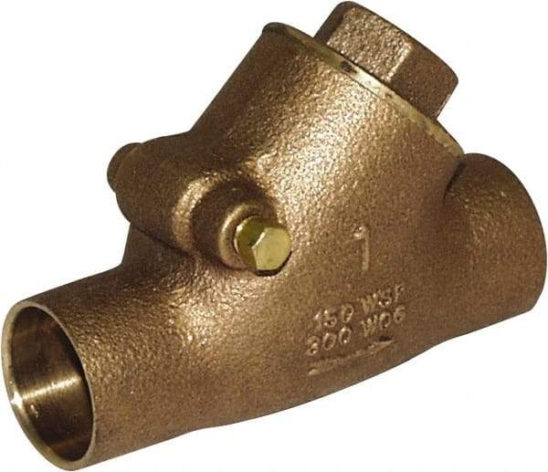 Legend Valve - 2" Lead Free Bronze Check Valve - Y-Pattern, C x C Sweat, 300 WOG - Makers Industrial Supply