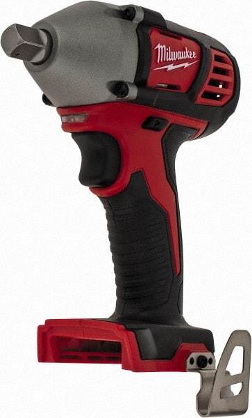 Milwaukee Tool - 1/2" Drive 18 Volt Pistol Grip Cordless Impact Wrench & Ratchet - 0 to 2,200 RPM, 0 to 3,350 BPM, 183 Ft/Lb Torque, Lithium-Ion Batteries Not Included - Makers Industrial Supply