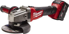 Milwaukee Tool - 4-1/2 & 5" Wheel Diam, 8,500 RPM, Cordless Angle & Disc Grinder - 5/8-11 Spindle, 18 Volts - Makers Industrial Supply