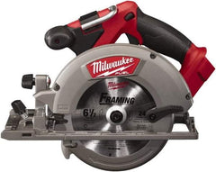 Milwaukee Tool - 18 Volt, 6-1/2" Blade, Cordless Circular Saw - 5,000 RPM, Lithium-Ion Batteries Not Included - Makers Industrial Supply