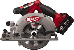 Milwaukee Tool - 18 Volt, 6-1/2" Blade, Cordless Circular Saw - 5,000 RPM, 1 Lithium-Ion Battery Included - Makers Industrial Supply