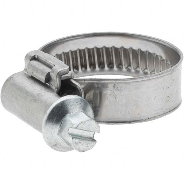 Value Collection - 16 to 25mm Diam, Stainless Steel Worm Drive Clamp - 9mm Wide - Makers Industrial Supply