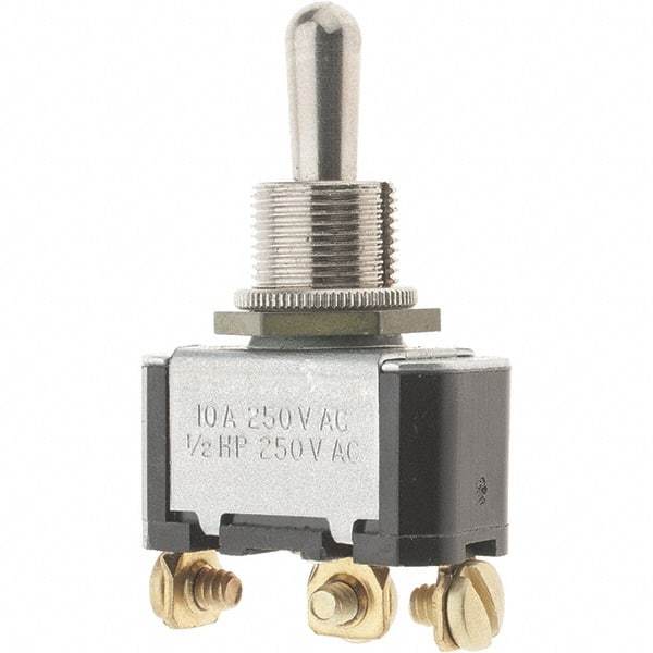 Value Collection - SPDT On-Off-On Toggle Switch - Screw Terminal, Bat Handle Actuator - Makers Industrial Supply