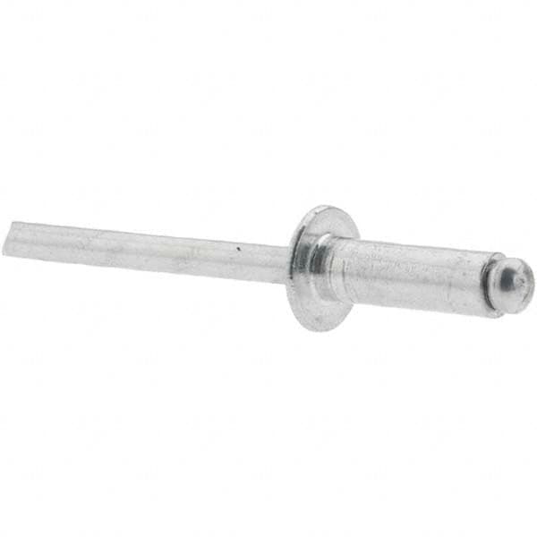 Made in USA - Dome Head Aluminum Open End Blind Rivet - Aluminum Mandrel, 1/4" to 3/8" Grip, 3/8" Head Diam, 9/16" Length Under Head, - Makers Industrial Supply