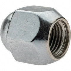 Value Collection - M12-1.25 Chrome Finish Wheel Nut - 19mm Hex, 25mm Overall Length, 60° Seat Angle - Makers Industrial Supply