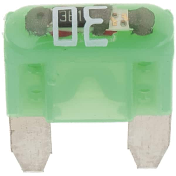 Value Collection - 30 Amp, 32 VDC, Automotive Fuse - 10.83" Long, Green, Littlefuse MIN030 - Makers Industrial Supply