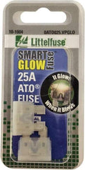 Value Collection - 25 Amp, Automotive Fuse - Clear, Littlefuse ATO025 - Makers Industrial Supply