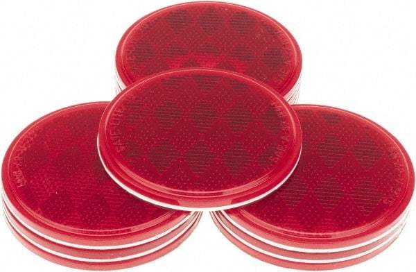 Value Collection - 3" Diam, Red Lens & Reflector - Acrylic - Makers Industrial Supply