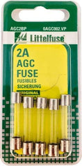 Value Collection - 2 Amp, Fast-Acting Miniature Glass/Ceramic Fuse - 1-1/4" OAL, 1/4" Diam - Makers Industrial Supply